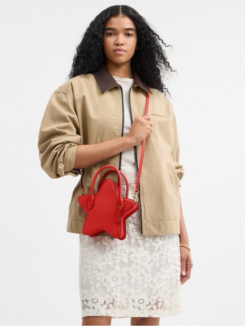 COACH BUNDLE: Coach Denim Cherry Embroidered Cargo Tote & Coach Star Crossbody - Picture 14 of 15